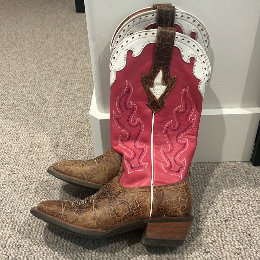 Pink cowboy boots